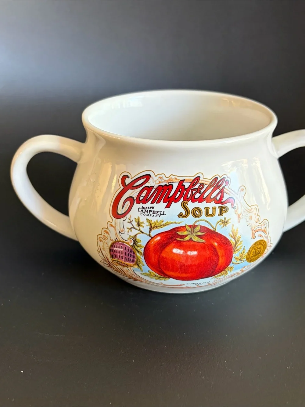 Collectible Campbell's Tomato Soup double-handled mug, Komodo Int'l Corp. 2017